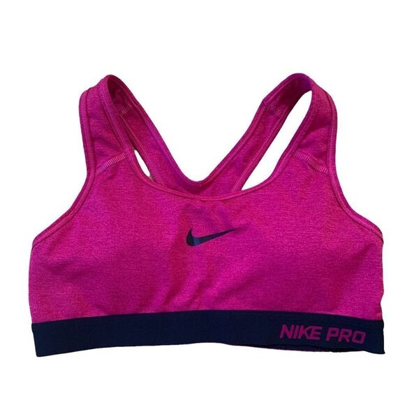 Pink Nike Pro Sports Bra Size Small - Picture 1 of 6